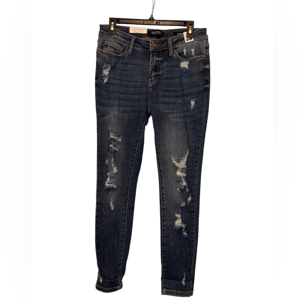 Judy Blue Skinny Distressed Blue Jeans